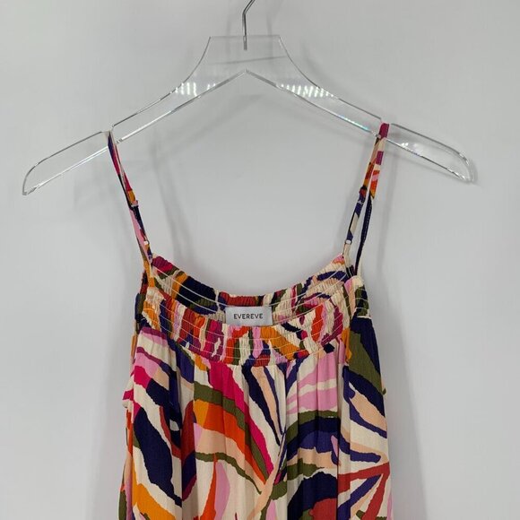 Evereve Evelyn maxi dress tank long flowy smocked colorful abstract new X-Large - Picture 3 of 6